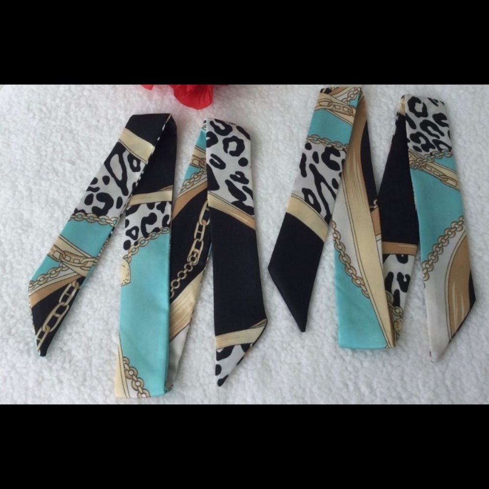 2pcs Twilly Scarves Handbag/ Handle Ribbon